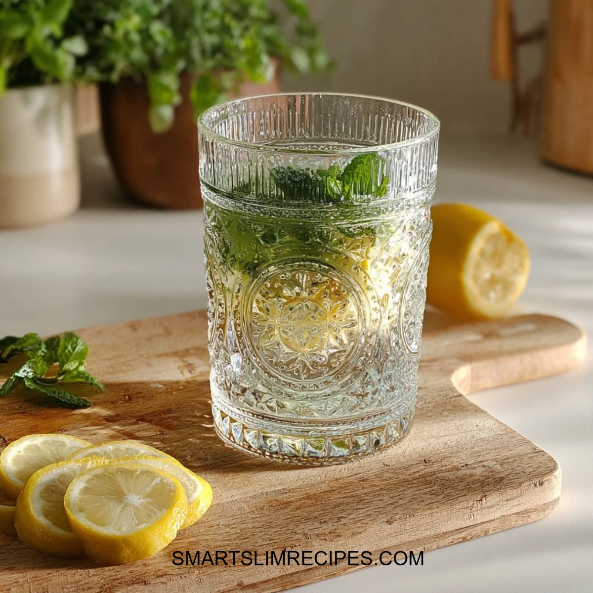 A glass of refreshing chia seed water with seeds visible in the liquid.