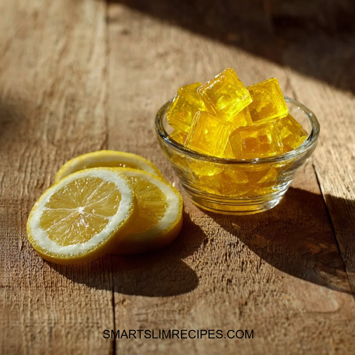 A glass of gut healing gelatin tonic with fresh herbs on a wooden table.